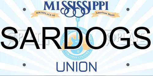 SARDOGS Mississippi License Plate