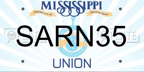 SARN35 Mississippi License Plate