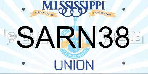 SARN38 Mississippi License Plate