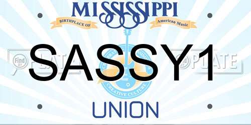 SASSY1 Mississippi License Plate