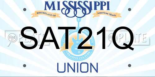 SAT21Q Mississippi License Plate