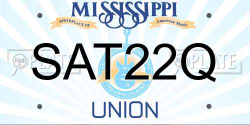 SAT22Q Mississippi License Plate