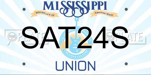 SAT24S Mississippi License Plate