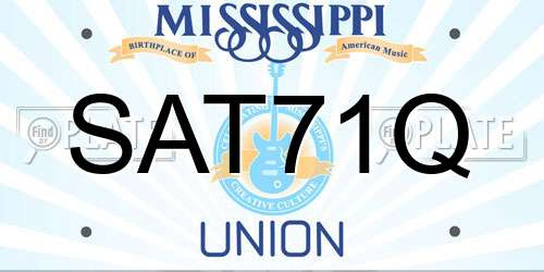 SAT71Q Mississippi License Plate