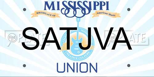 SATJVA Mississippi License Plate