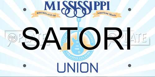 SATORI Mississippi License Plate