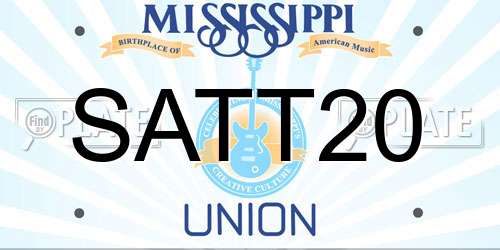 SATT20 Mississippi License Plate