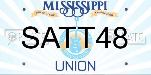 SATT48 Mississippi License Plate