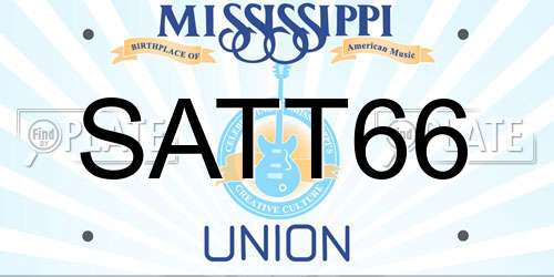 SATT66 Mississippi License Plate