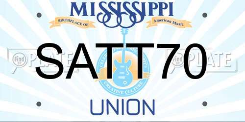 SATT70 Mississippi License Plate