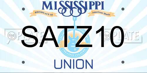 SATZ10 Mississippi License Plate