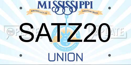 SATZ20 Mississippi License Plate