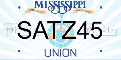 SATZ45 Mississippi License Plate