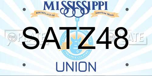 SATZ48 Mississippi License Plate