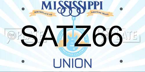 SATZ66 Mississippi License Plate
