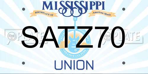 SATZ70 Mississippi License Plate