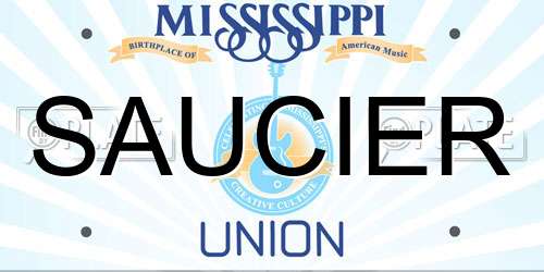 SAUCIER Mississippi License Plate