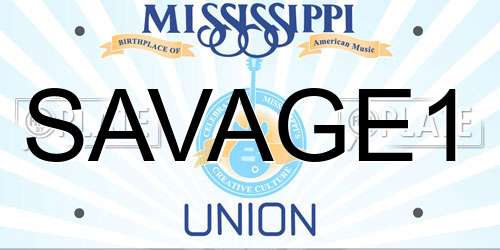 SAVAGE1 Mississippi License Plate