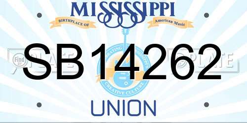 SB14262 Mississippi License Plate