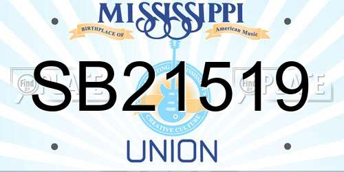 SB21519 Mississippi License Plate