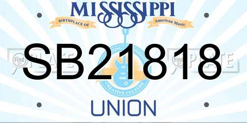SB21818 Mississippi License Plate