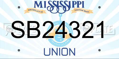 SB24321 Mississippi License Plate