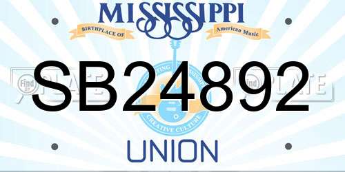 SB24892 Mississippi License Plate