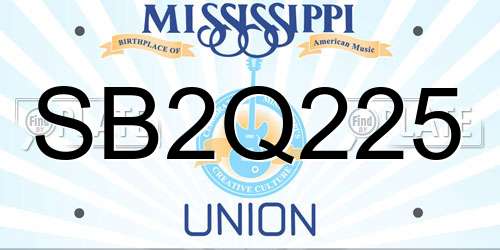 SB2Q225 Mississippi License Plate