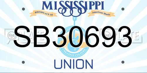 SB30693 Mississippi License Plate