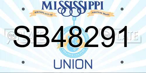SB48291 Mississippi License Plate