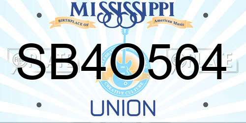 SB4O564 Mississippi License Plate