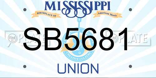 SB5681 Mississippi License Plate