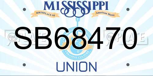 SB68470 Mississippi License Plate
