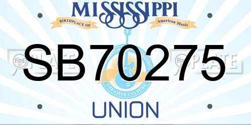 SB70275 Mississippi License Plate