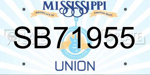 SB71955 Mississippi License Plate