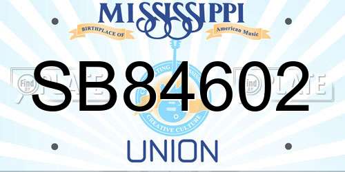 SB84602 Mississippi License Plate