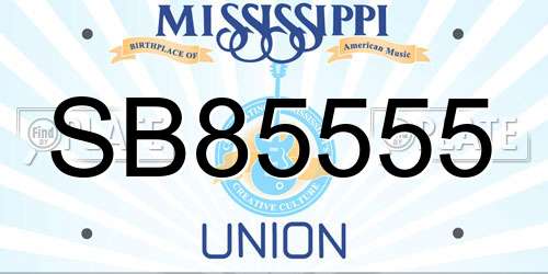 SB85555 Mississippi License Plate