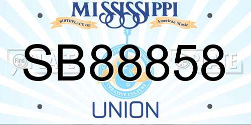 SB88858 Mississippi License Plate