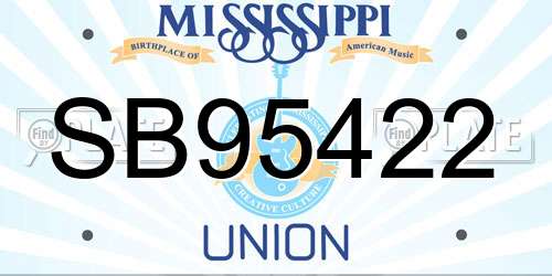 SB95422 Mississippi License Plate