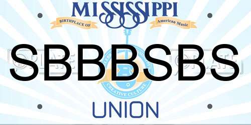 SBBBSBS Mississippi License Plate