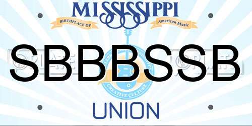 SBBBSSB Mississippi License Plate