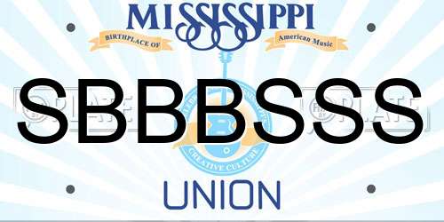 SBBBSSS Mississippi License Plate
