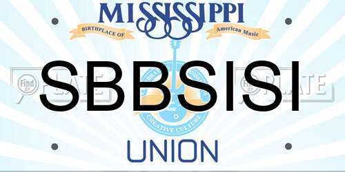 SBBSISI Mississippi License Plate