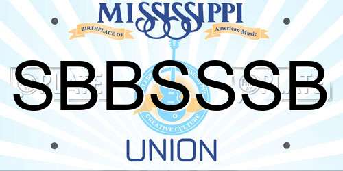 SBBSSSB Mississippi License Plate