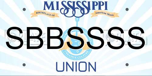 SBBSSSS Mississippi License Plate