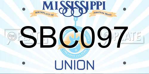 SBC097 Mississippi License Plate