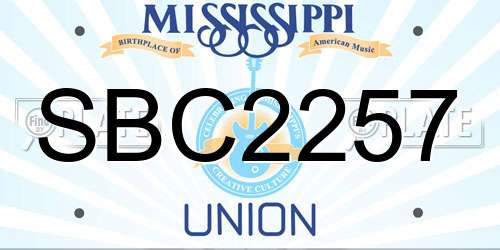 SBC2257 Mississippi License Plate