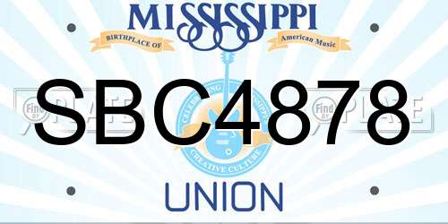 SBC4878 Mississippi License Plate