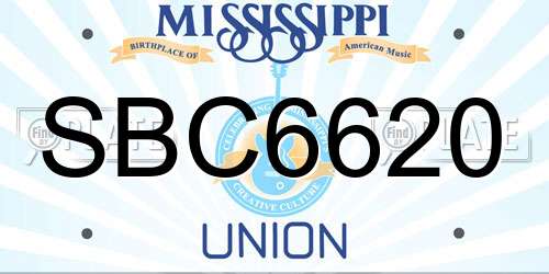 SBC6620 Mississippi License Plate