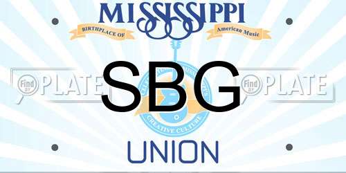 SBG Mississippi License Plate